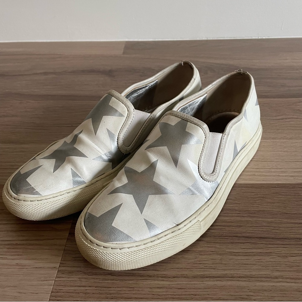 Givenchy Silver Star-Patterned Slip-On Sneakers - image 1